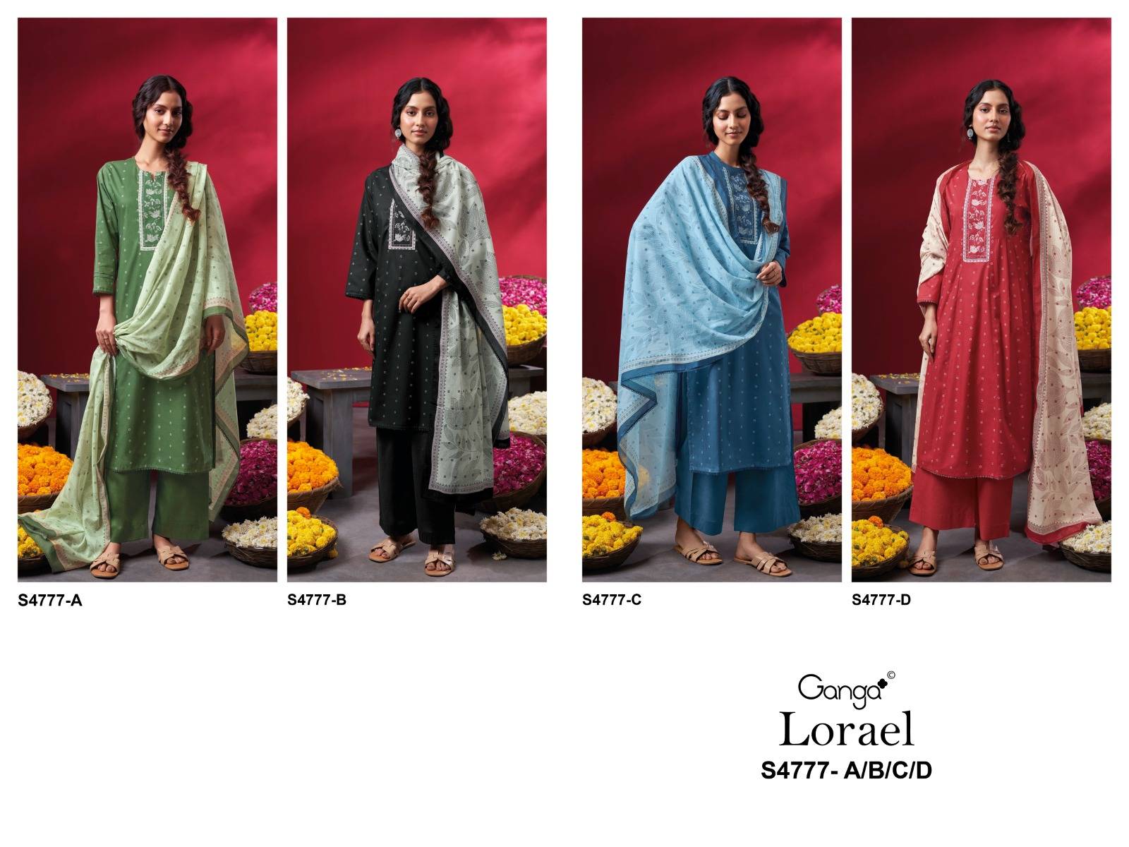 LORAEL 4777 Series By Ganga Fashion Stylish Beautiful Colourful COTTON Dresses At Wholesale Price